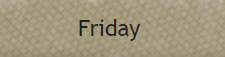 A brown background with the word friday written in black.